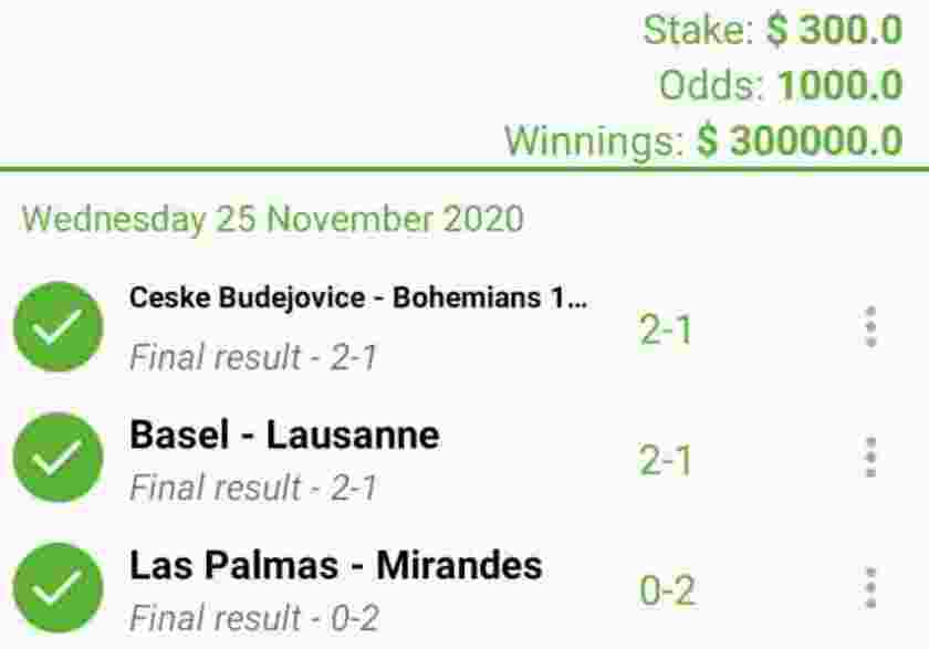 THE TYPE OF FIXED MATCHES YOU GET AFTER PAYMENT